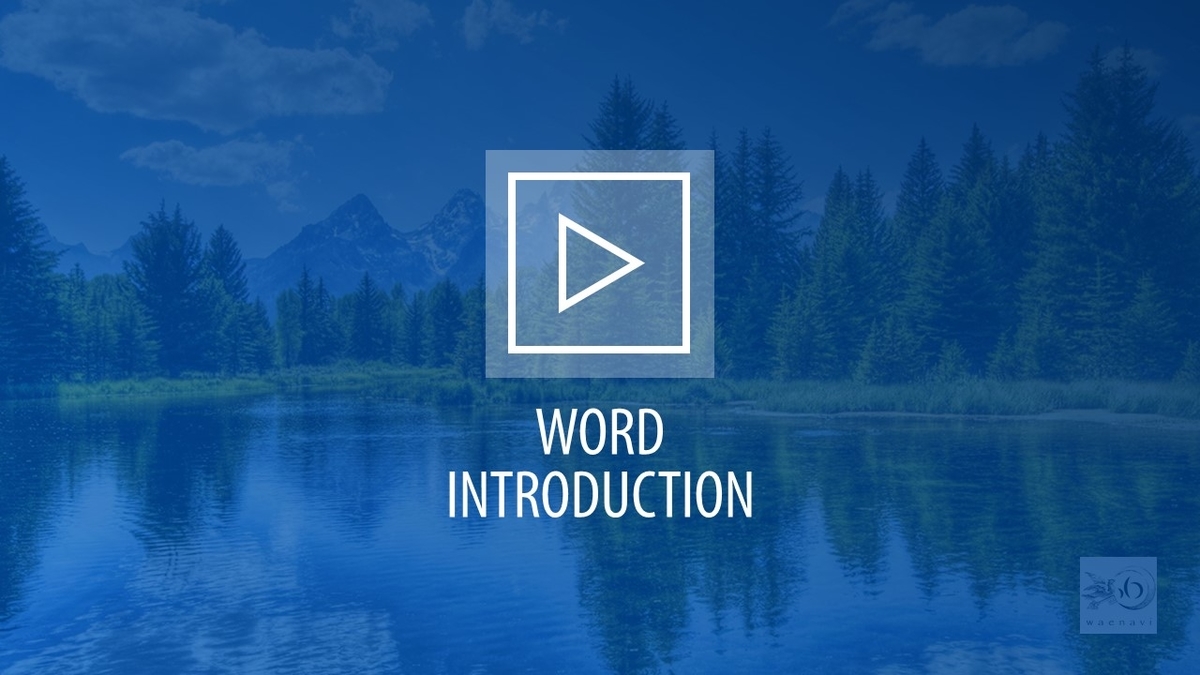 Wordの基礎(word basic introduction)