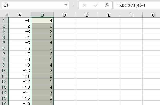 Excel Mod関数 余りの周期性や規則性を利用して 同じ数字の繰り返しを考える わえなび ワード エクセル問題集 Waenavi
