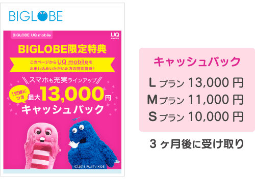 f:id:waka-ru:20181017111423p:plain キャッシュバック:10000円〜13000円、3ヶ月後に受け取り