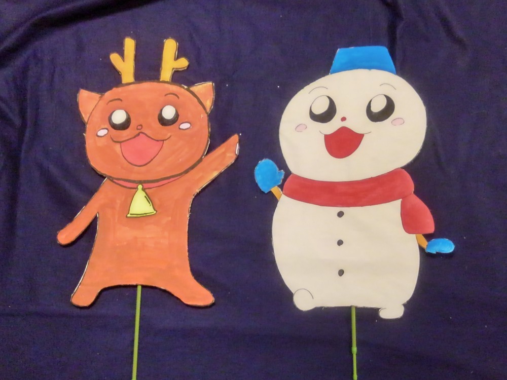 トナカイさんと雪だるまさん