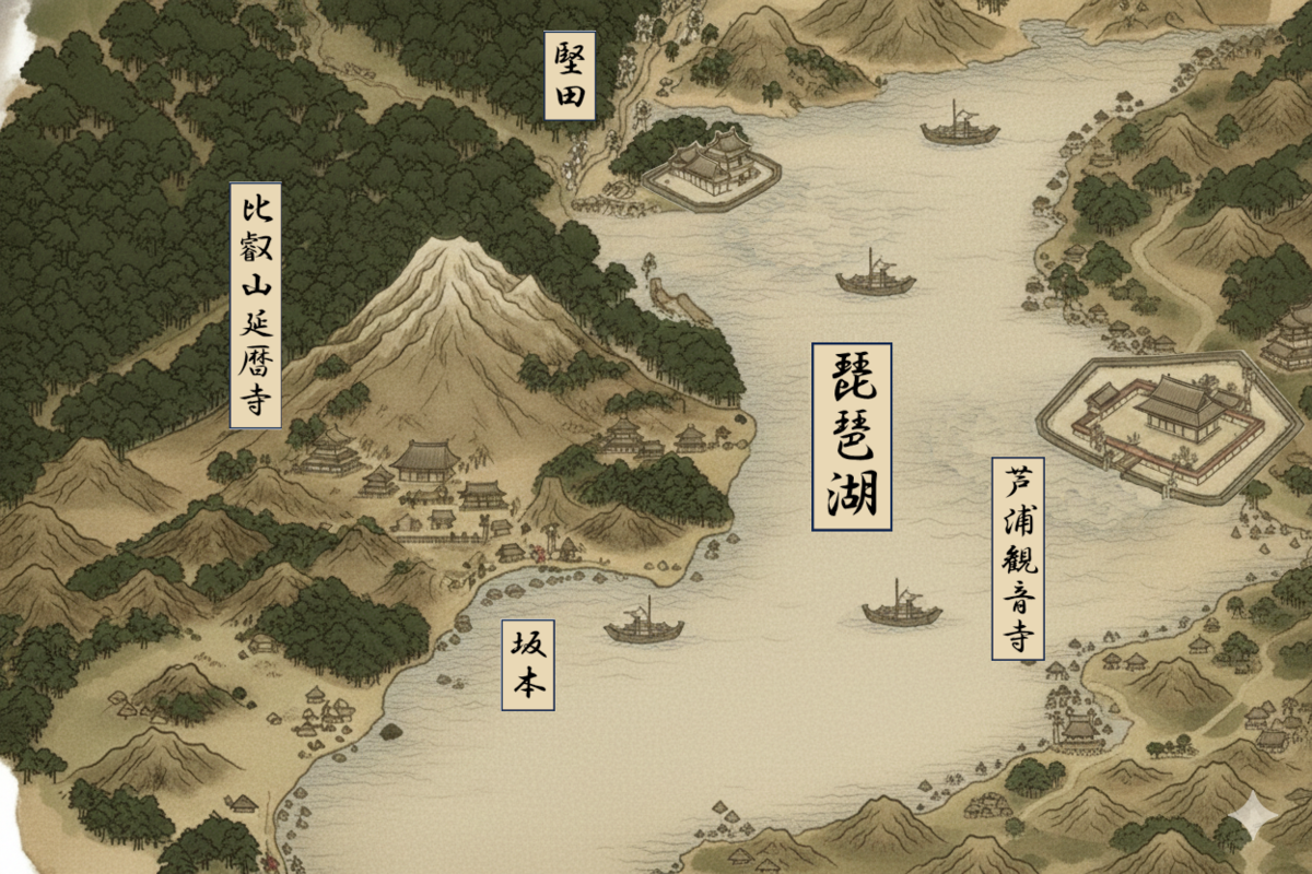 生成AI浮世絵風古地図