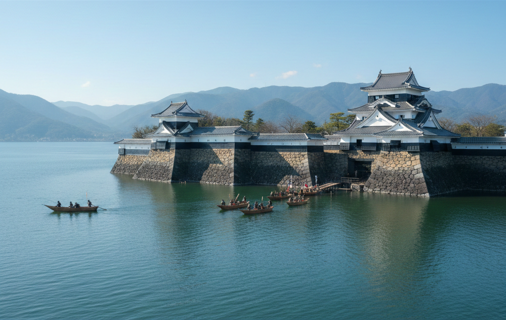 坂本城(想像図)