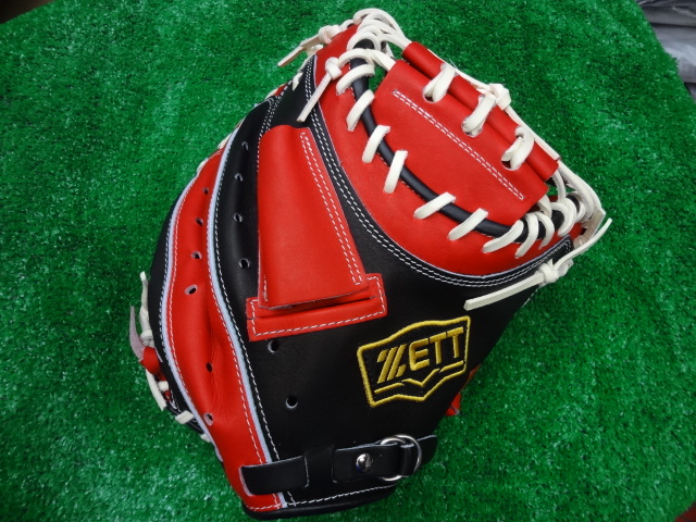 ZETT EXTOP ゼット 矢野モデル 軟式 キャッチャーミット 黒×赤 ZETT EXTOP 軟式用キャッチャーミットBRCA37312 6419 日本製