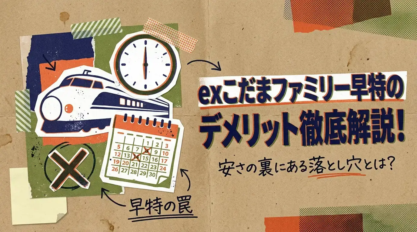 【要注意】exこだまファミリー早特のデメリット徹底解説!安さの裏にある落とし穴とは?