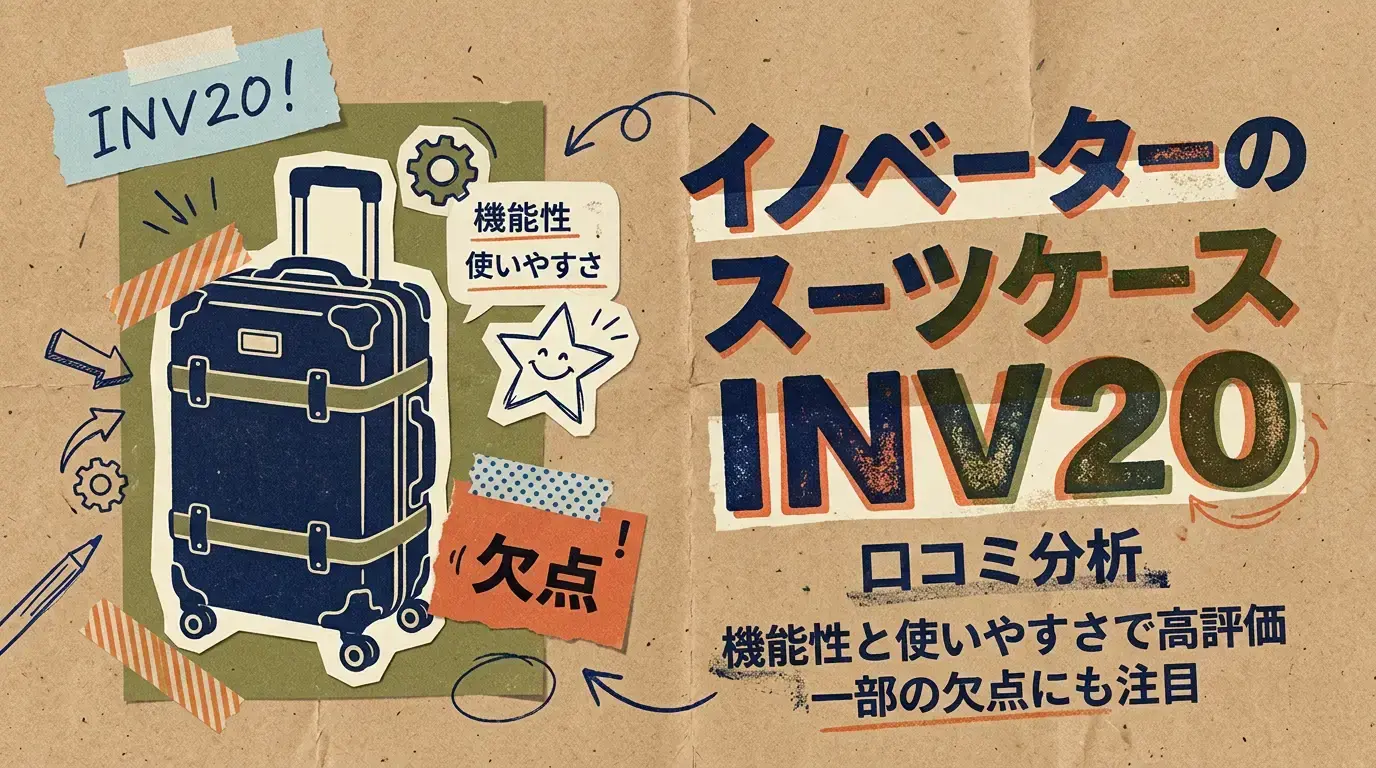イノベーターのスーツケース INV20 の口コミ分析:機能性と使いやすさで高評価、一部の欠点にも注目