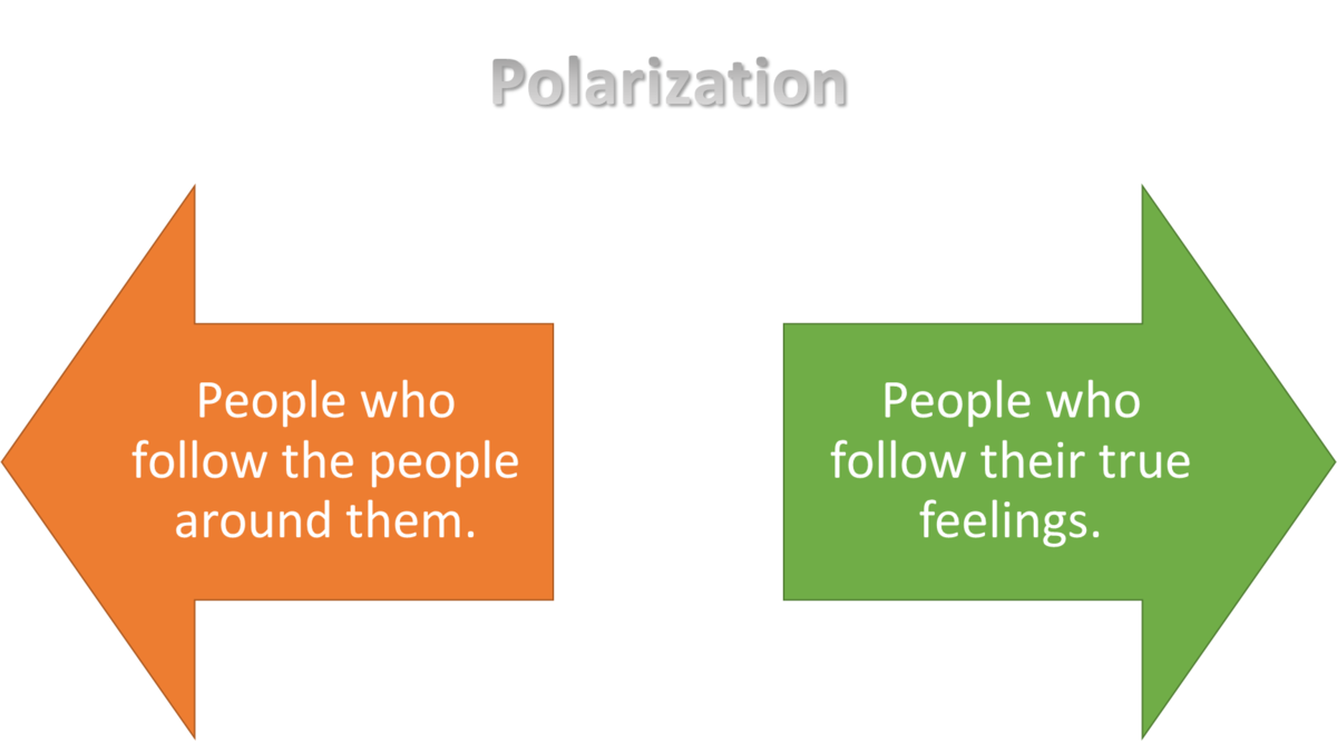 People who follow their true feelings VS People who follow the people around them