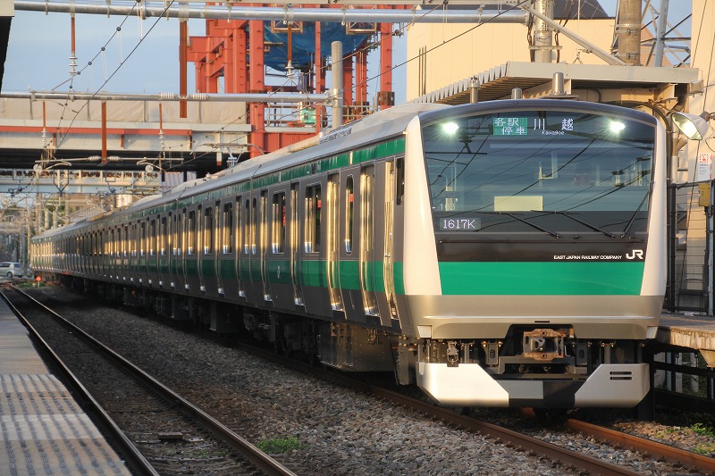 試9845M・E233系7000番台「埼京線」 in指扇駅 - わらよのブログ