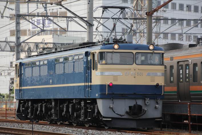 高崎12系、高崎旧客4両、EF65 501 、EF64 11両セット EF64 1001＋旧形客車＋EF65 501の団体臨時列車運転｜鉄道