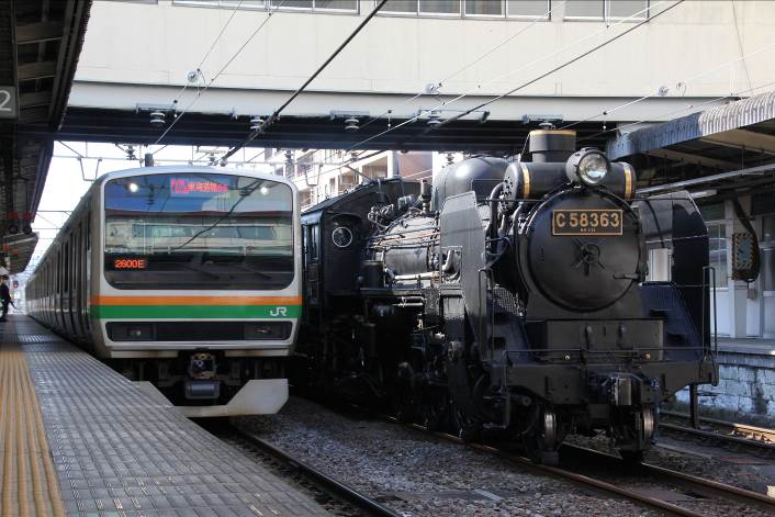 C58 363 OM出場回送・渋川工臨 in高崎駅 - わらよのブログ