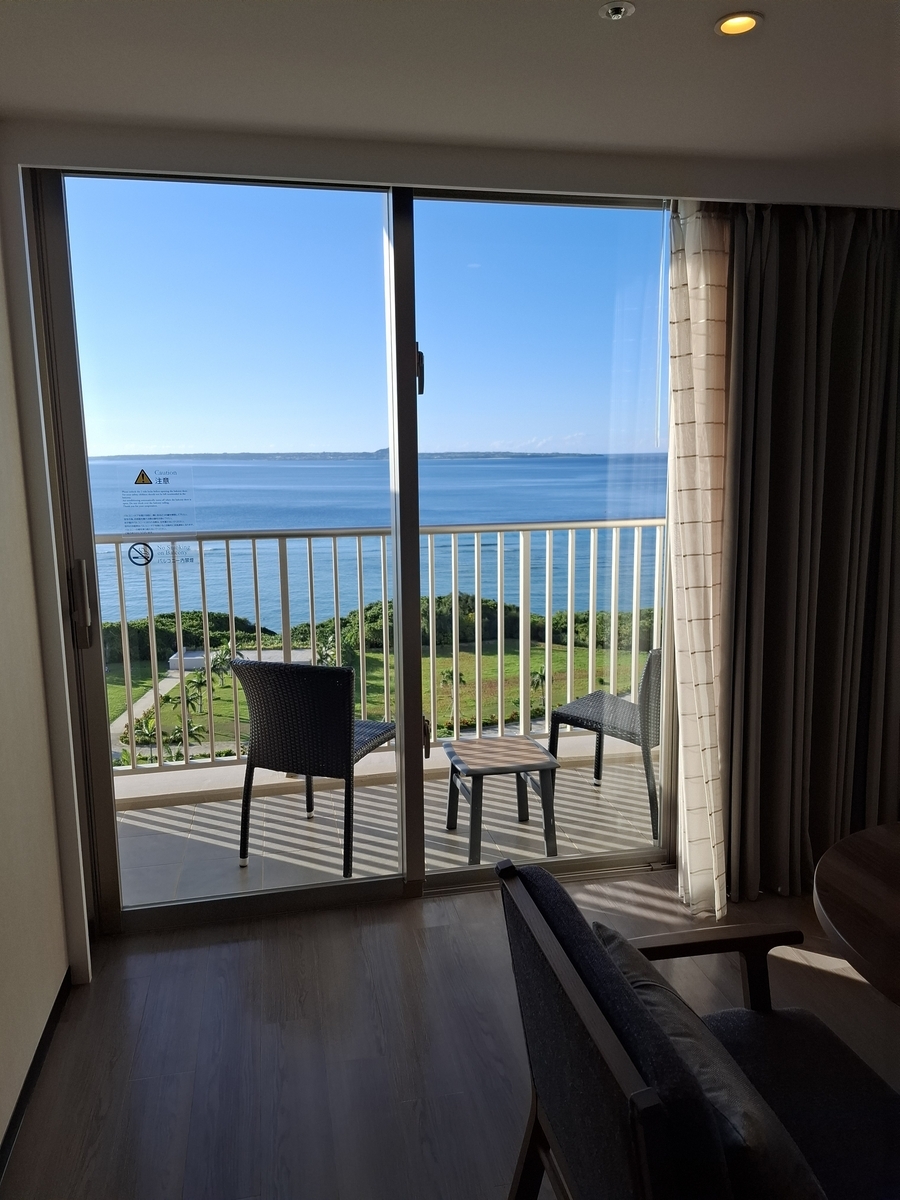 部屋から見えるオーシャンビュー