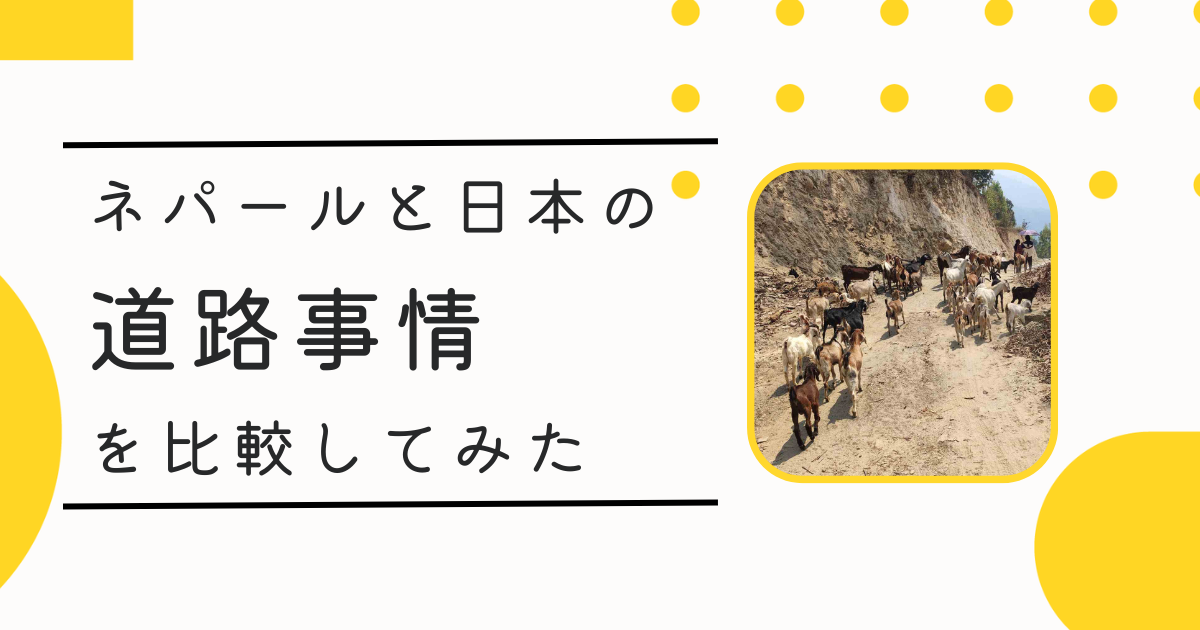 ネパールと日本の【道路事情】を比較してみた - 空のちょっと下で