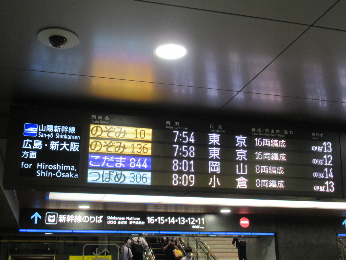 新幹線案内板 JR東日本 新幹線駅の発車案内(発車標/LED電光掲示板