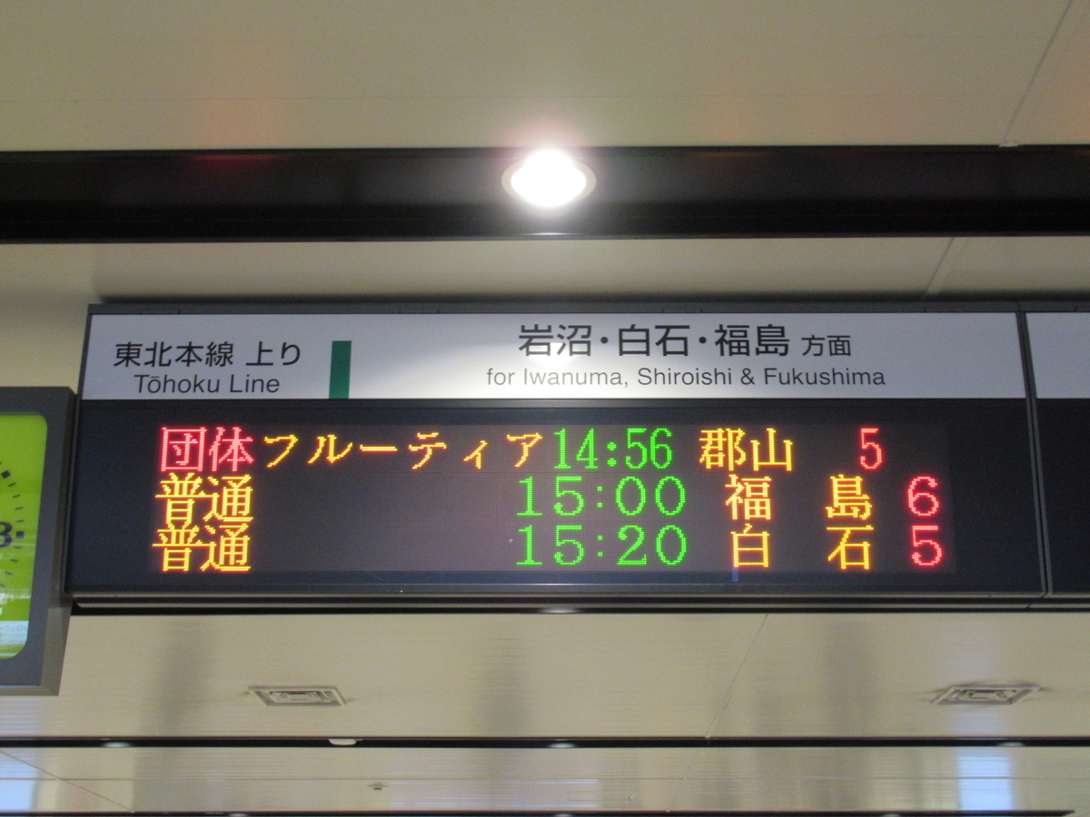 鉄道行き先表示板 会津若松行・郡山行 フルーティアふくしまを振り返る話。｜柚子