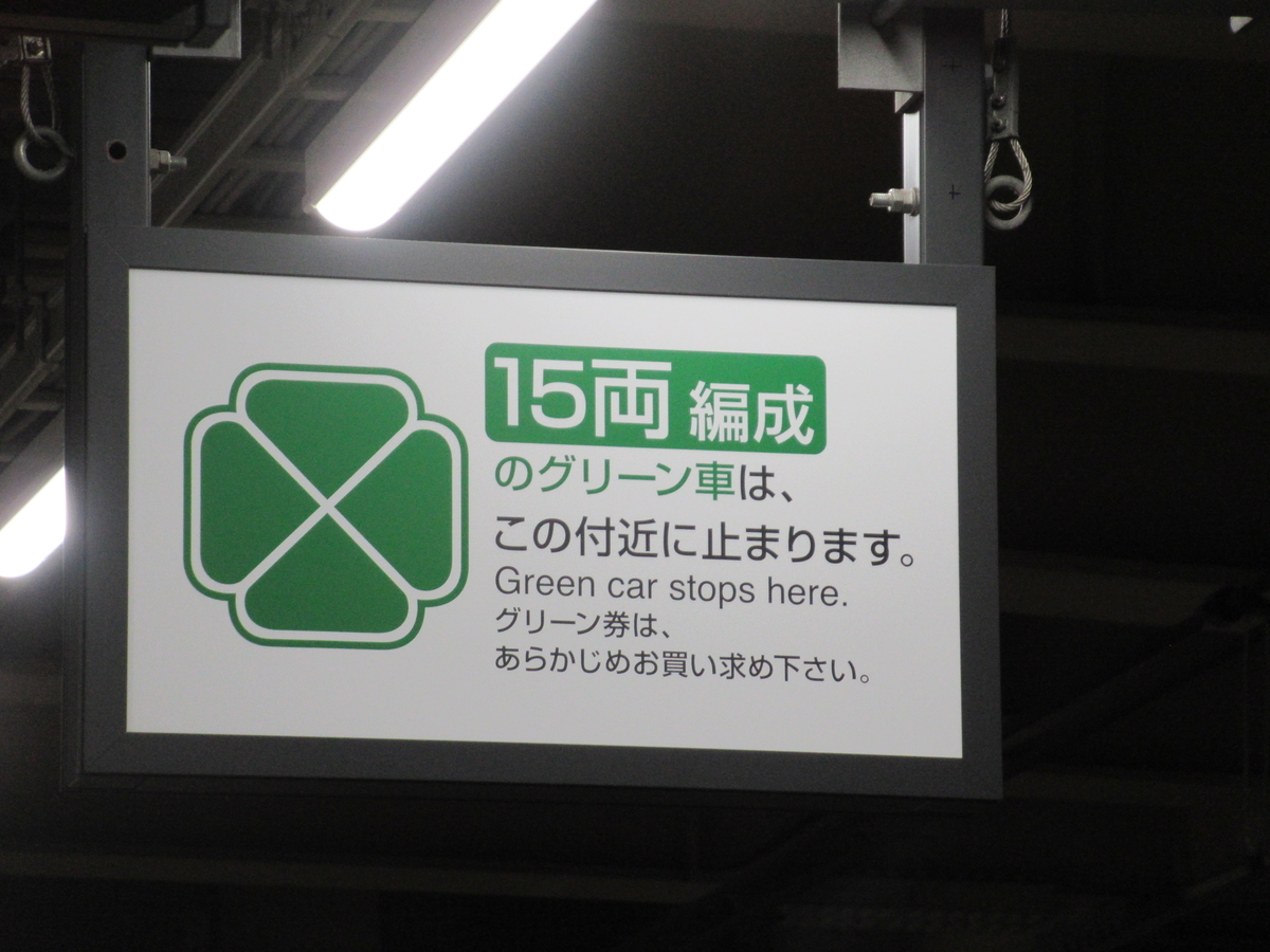 JR東日本　グリーンのりば　看板 JR東日本グリーンのりば看板
