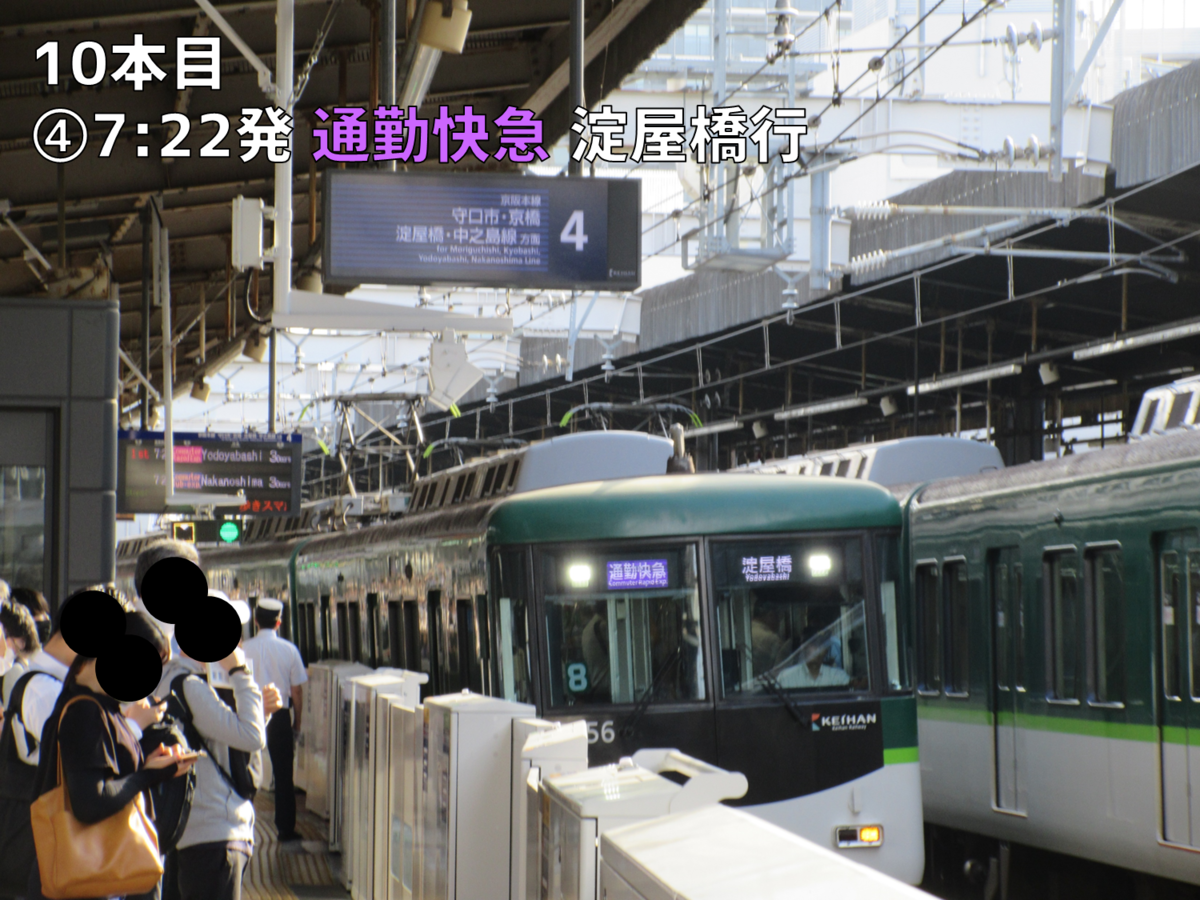 種別多すぎ】初見○し…京阪本線・枚方市駅の朝ラッシュを観察 - わた