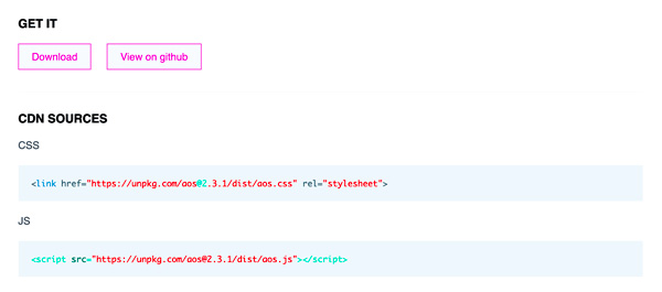 Javascript Aos AOS.js - 実践 - The 復習