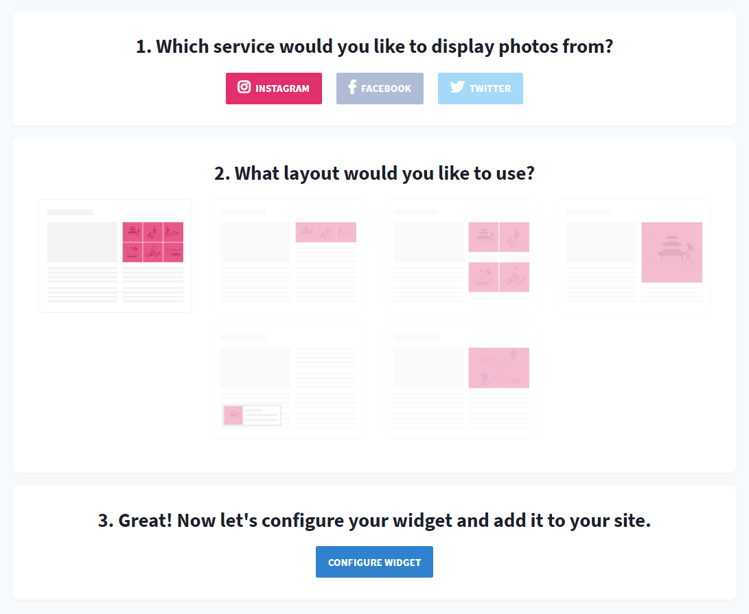 SnapWidgetでインスタウィジェット作成画面その2