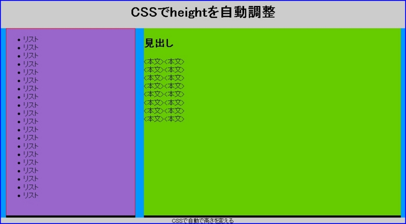 ブロックレベル要素の高さを揃える - 実践するWEBサイト制作  webnote