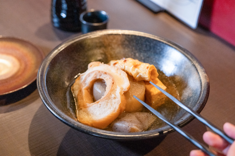 金沢市片町にある博多野菜巻き串と金沢おでん はちまきの金沢おでん