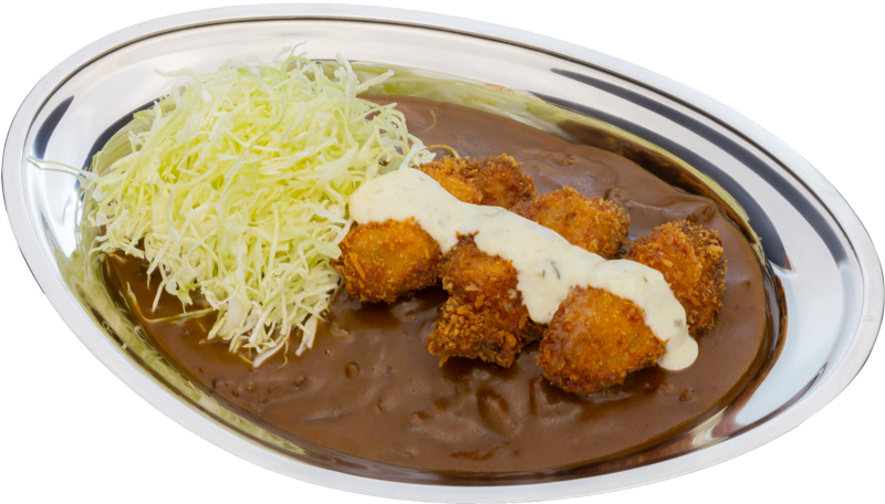 チャンピオンカレーの春牡蠣フライカレー