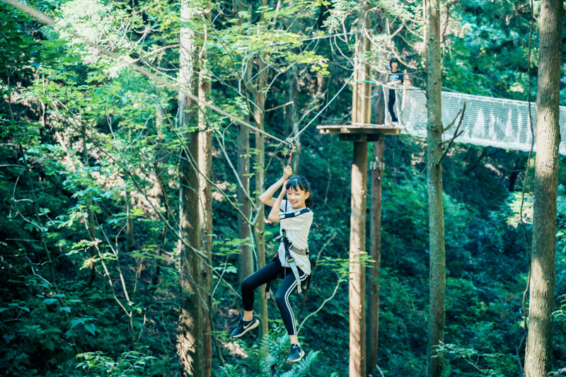 富山県の太閤山ランドにあるアドベンチャーガーデン射水