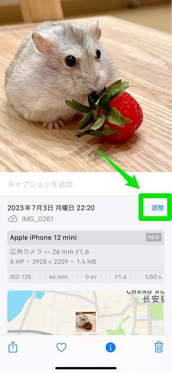 iPhone写真アプリで写真をピン留め