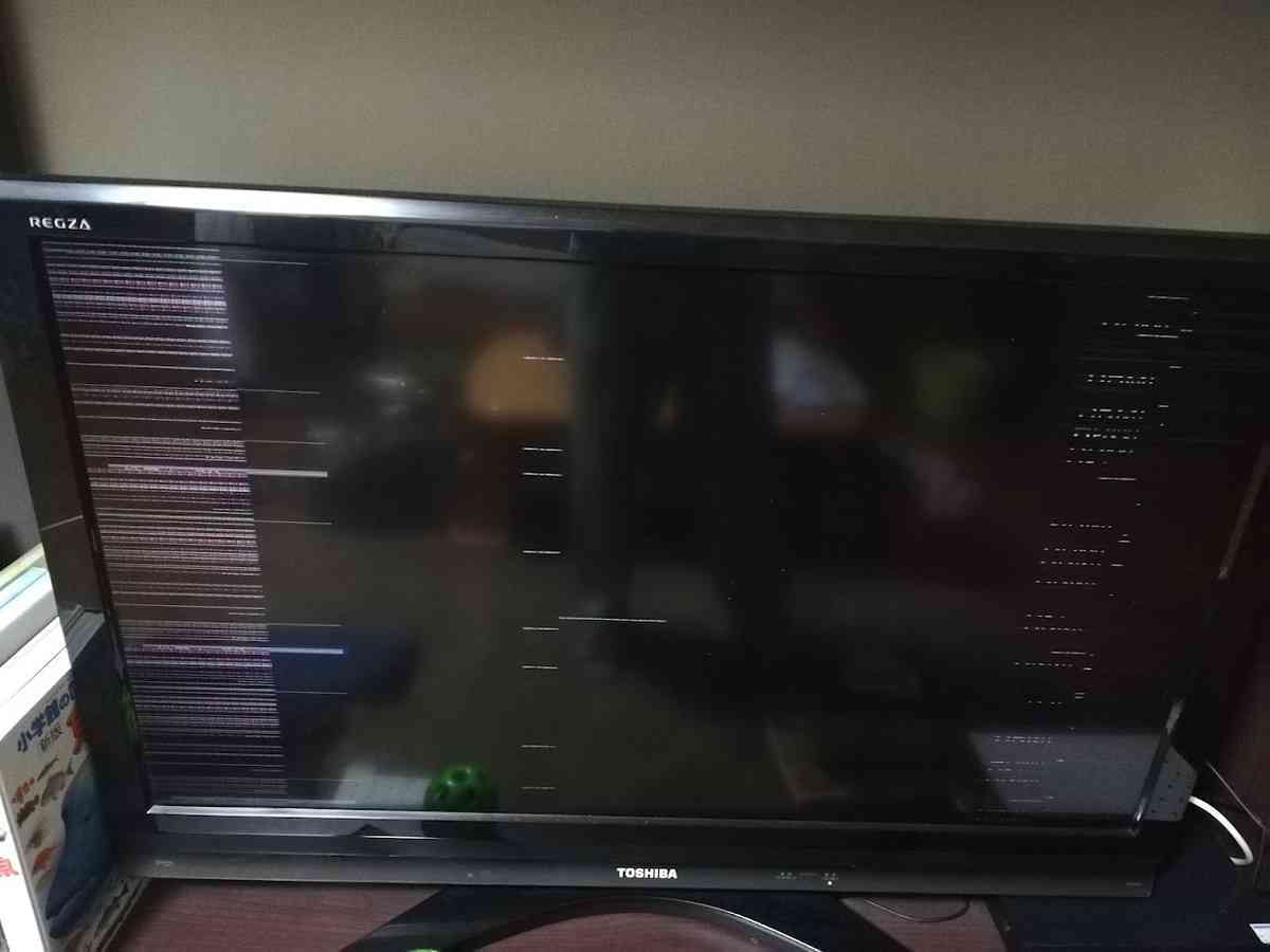 テレビ画面 横線