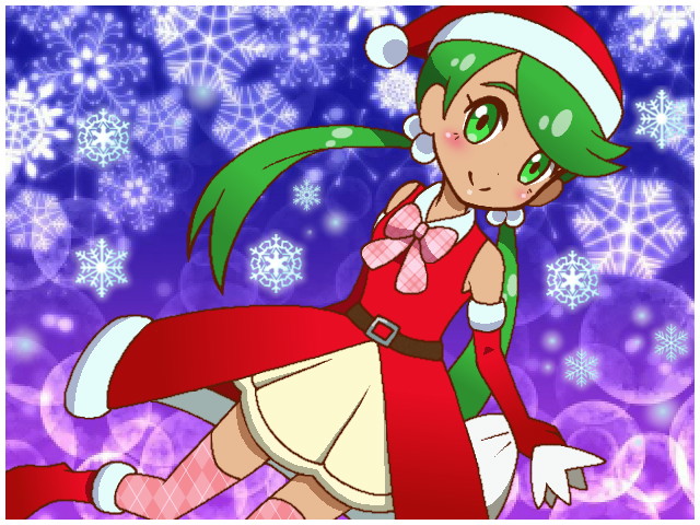 ポケモンクリスマス絵 サンタマオちゃん 灰色デイブレイク