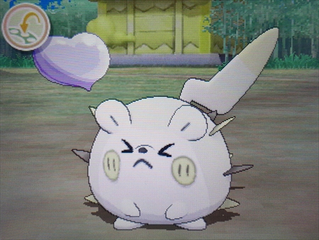 仲間呼びで色違いトゲデマルゲットです あずの道具箱