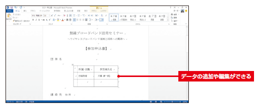 図2　文字を追加するなどの編集を加えたり、自分が作成中の文書ファイルに一部をコピーしたりすることが可能だ。編集後、もう一度PDFファイルとして保存することもできる