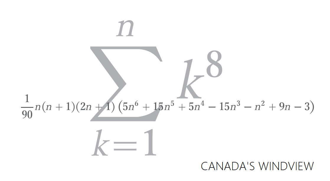累乗の和 八乗和の公式 CANADA'S WINDVIEW