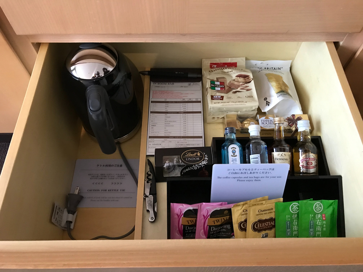 ザ・プリンス さくらタワー東京 ミニバーコーナー(Marriott&Go)
