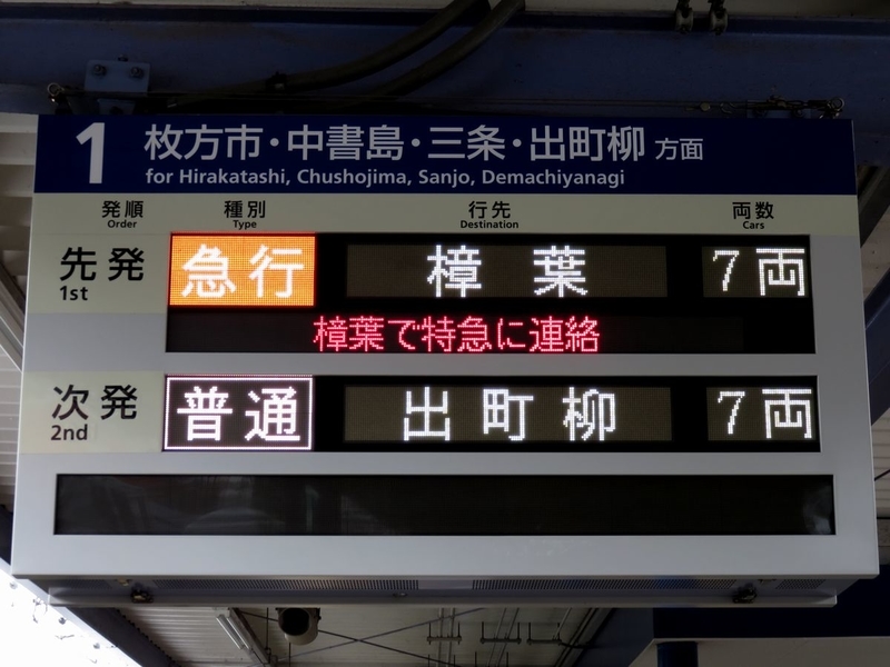 京阪本線 枚方公園駅 - 海峡を越えた先には