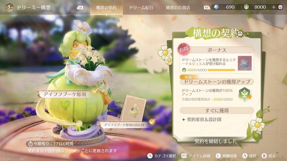 インフィニティニキ】ドリーミー構想について解説 - ウィングオブハート