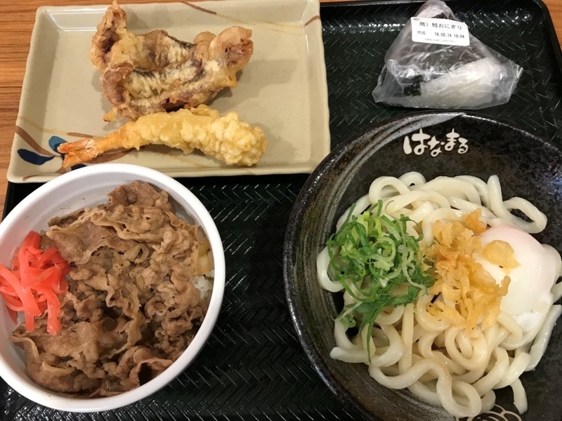むつ市 はなまるうどん 吉野家 店内 テイクアウト 青森県グルメ 温泉