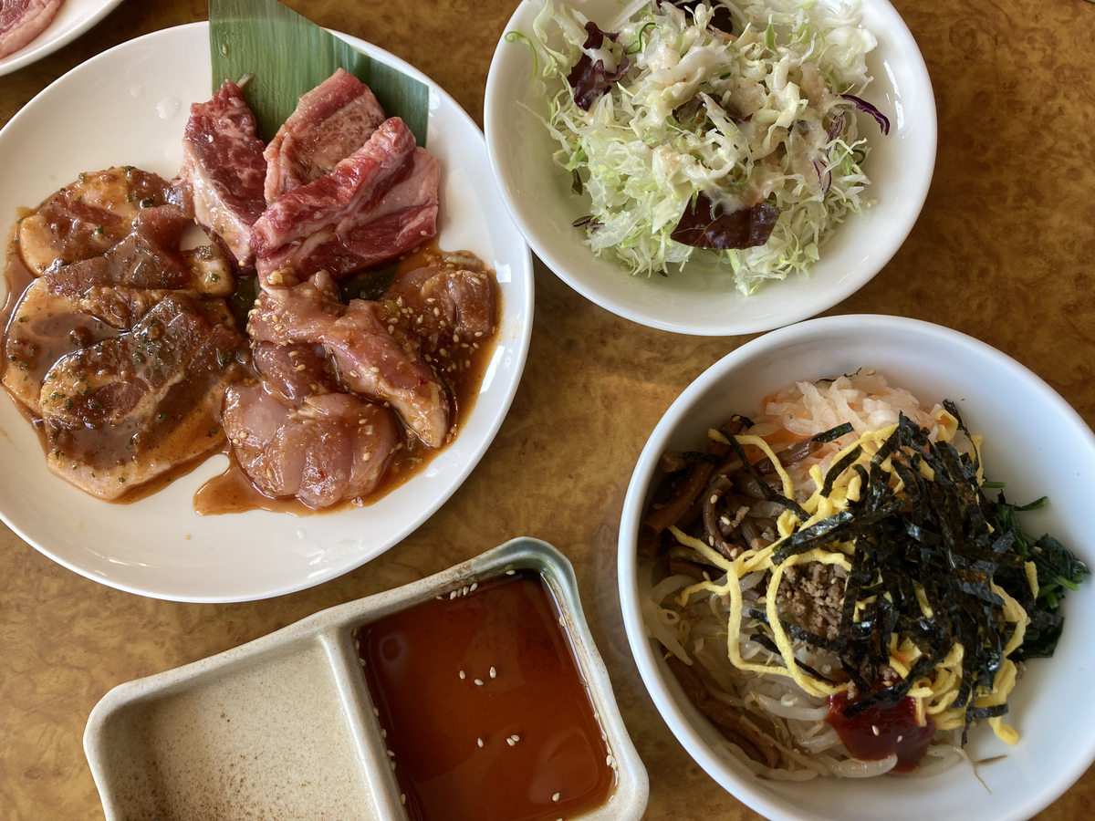 一心亭 ７７７円の焼肉ランチセット ホットドリンク付き が凄い 青森県グルメ 温泉