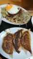 3/3 夜 野菜炒め定食と目玉焼き@台湾ぎょうざ