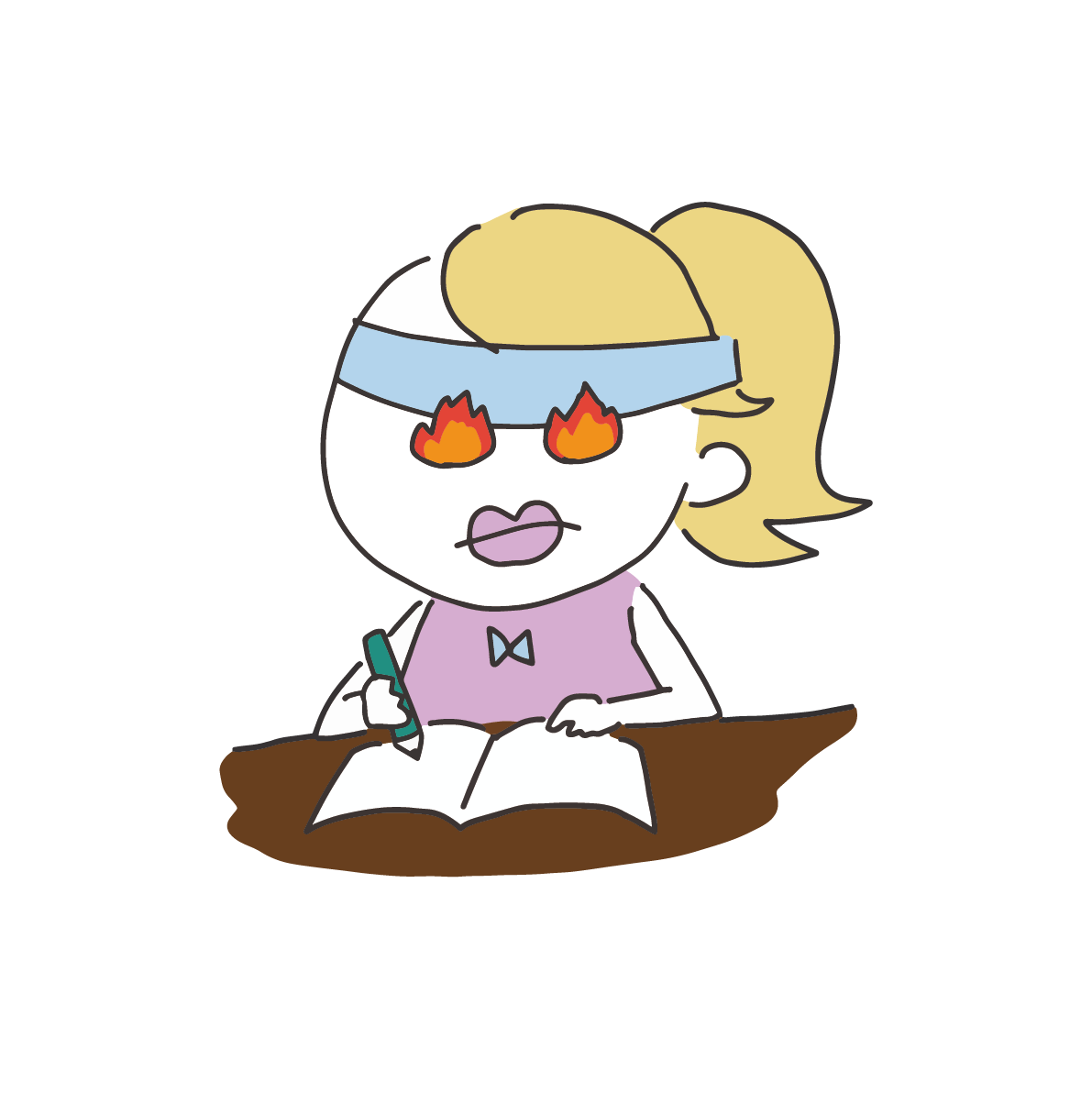 勉強する人