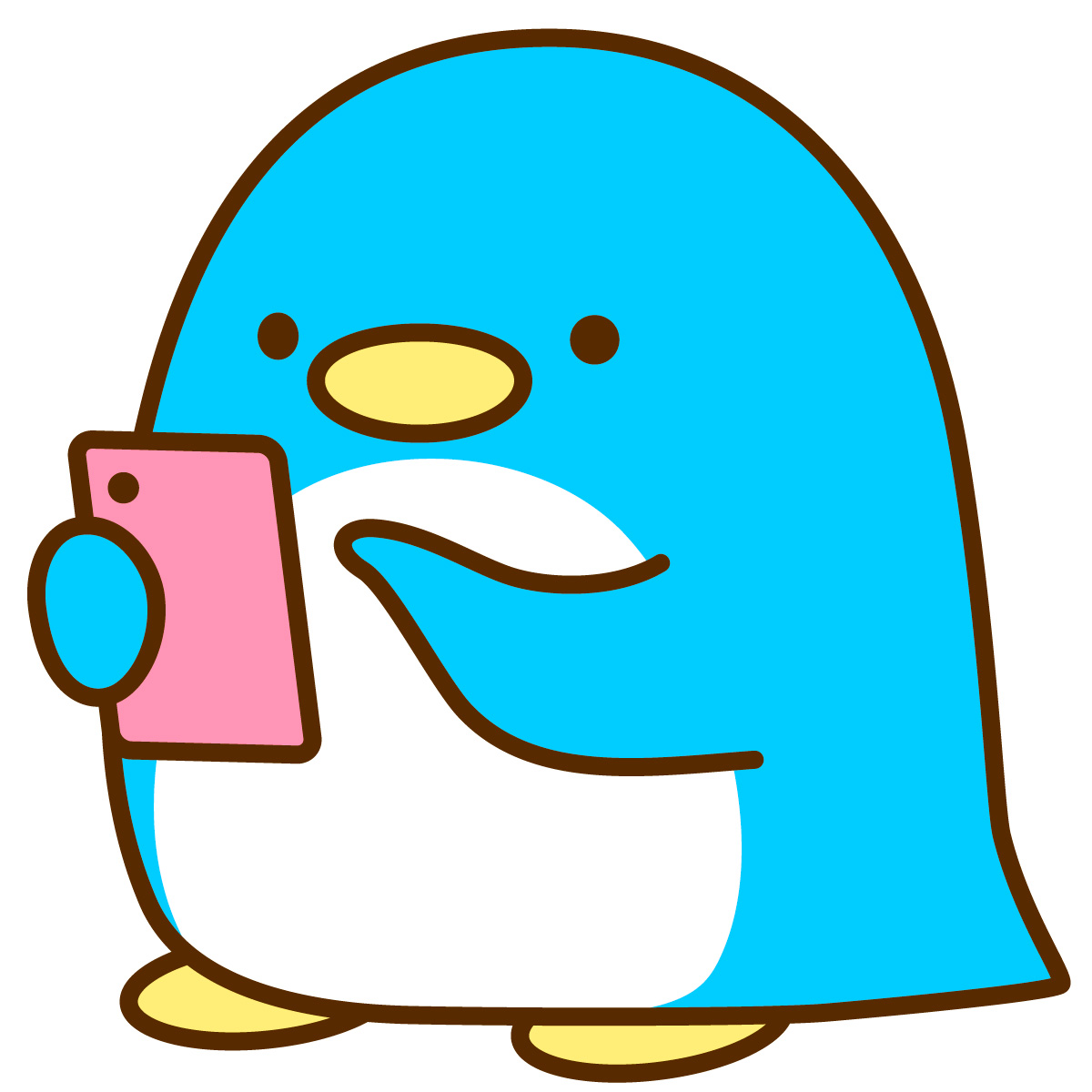 スマホを触るペンギン