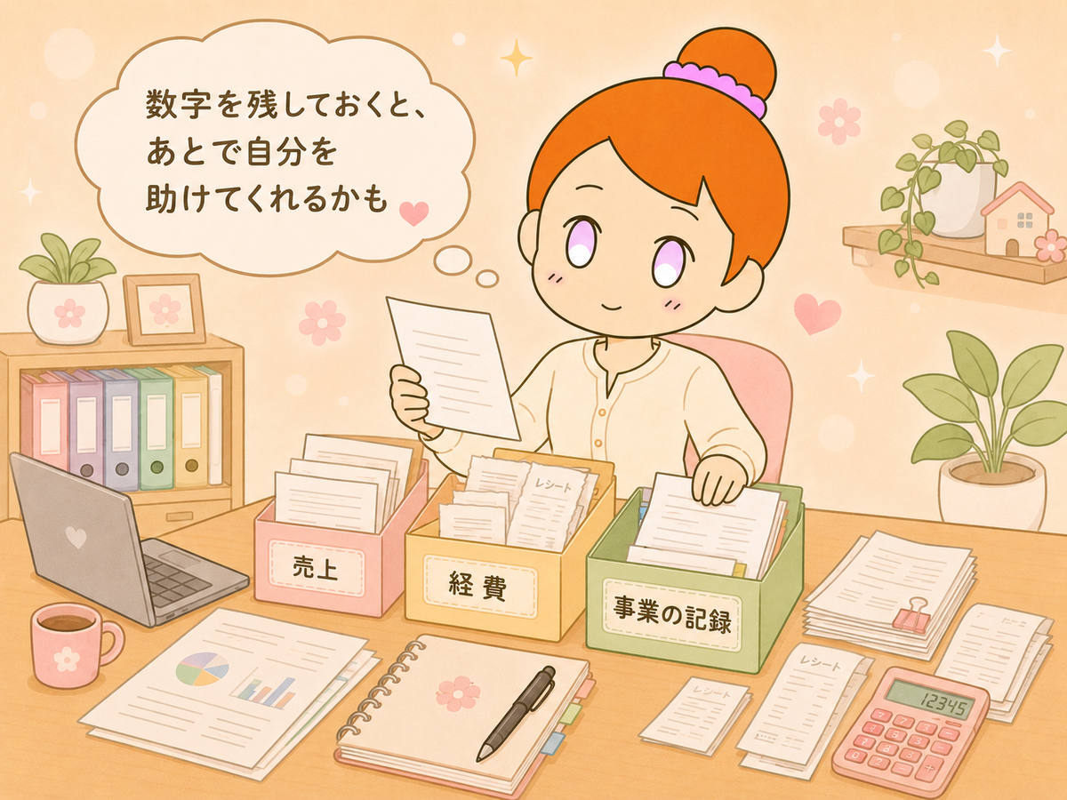 書類やノートを出して整理するあや師