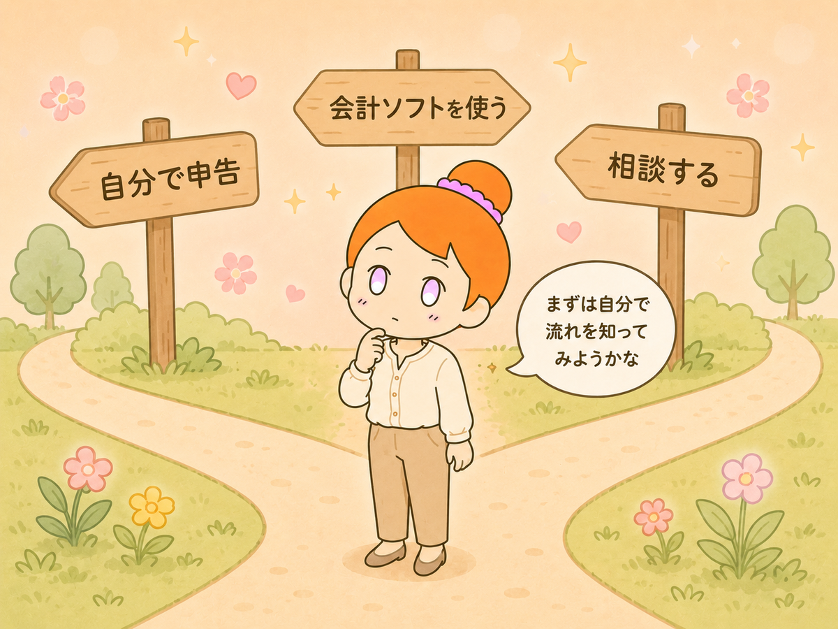 分かれ道の前で悩むあや師