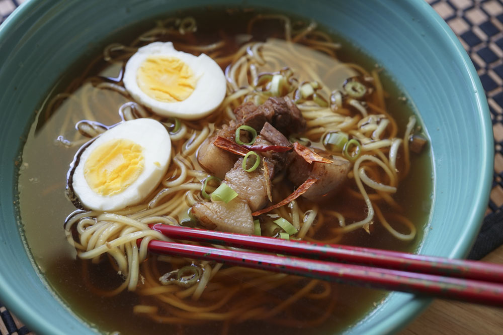 しょうゆの味がとダシのうまみで、おいしいラーメン