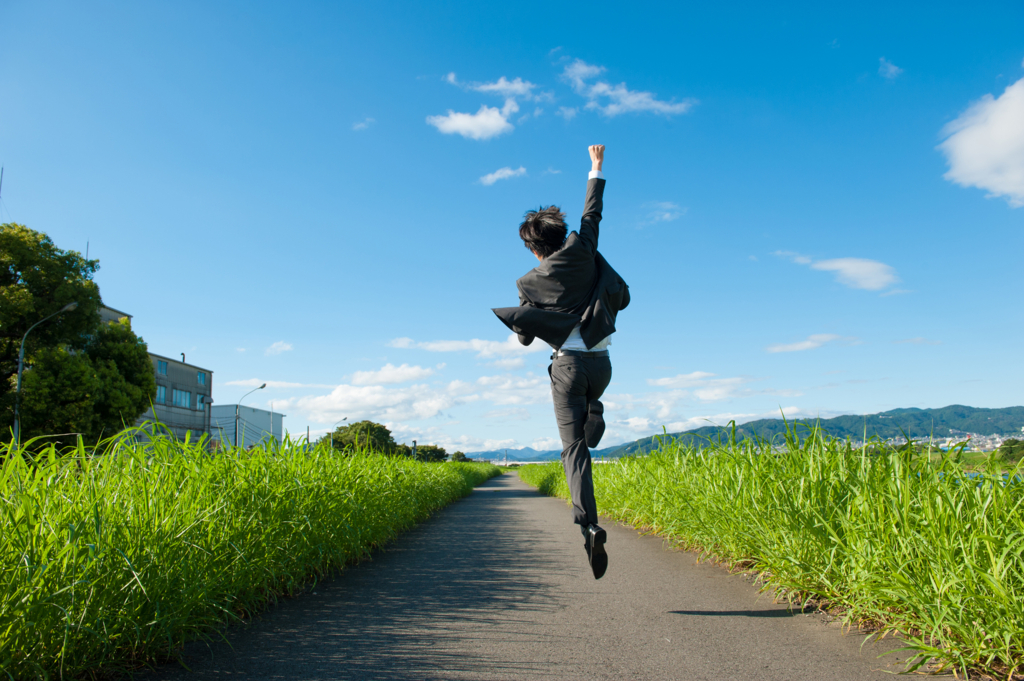 サラリーマンのジャンプ サラリーマンのジャンプ