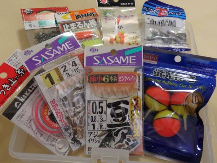 サビキ釣りをするときのタックルボックスの中身の写真