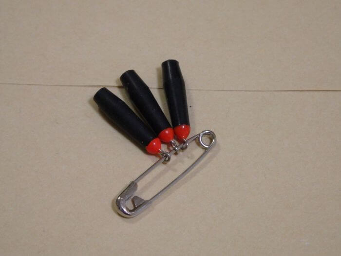 遊動式ウキ仕掛けで使うウキゴムの写真