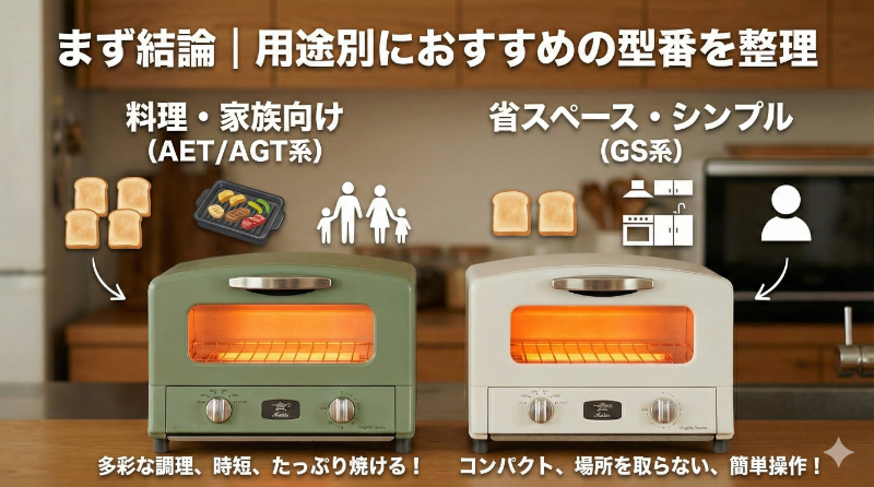 2026年最新】アラジングラファイトトースター徹底比較｜AET・AGT・GS