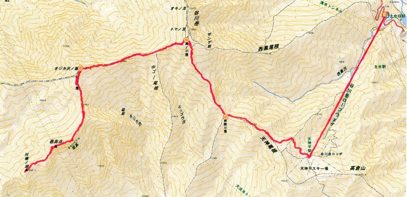 ヤブ漕ぎ地獄を行く俎嵓 まないたぐら と川棚ノ頭 18 5 28 深谷山岳会
