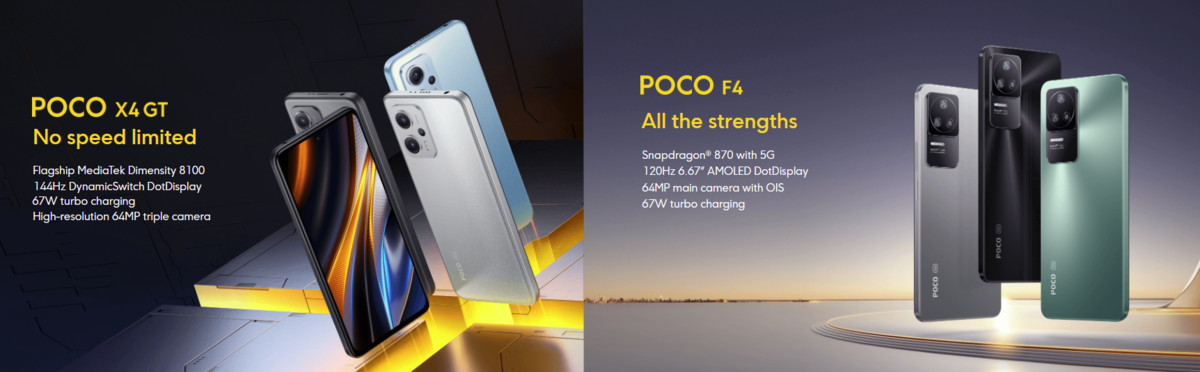 グローバル版POCO F4無印＆POCO X4 GT正式発表！ただしX4 GTには