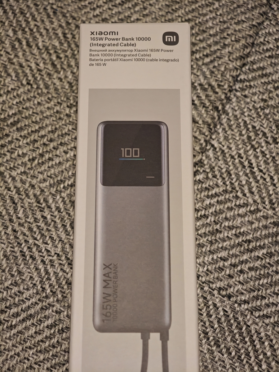 Xiaomiユーザー必携 Xiaomi 165W Power Bank 10000mAh(Integrated