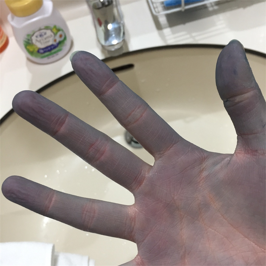 ダイロンで染めてみよう 宇宙をしきつめて